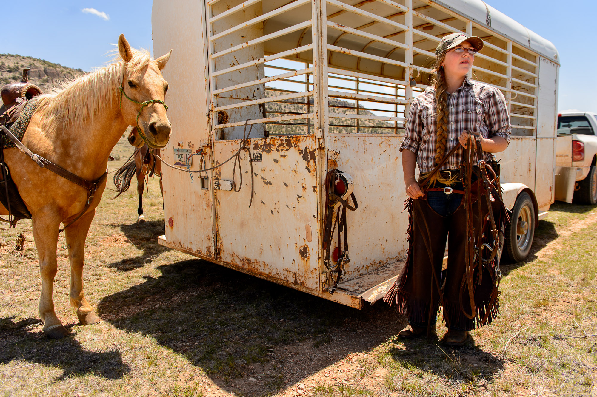 Trent Nelson | The Salt Lake Tribune Tean Finicum, cattle roundup, Saturday May 21, 2016.