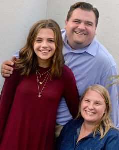 Ally Smith, her father, Aaron Smith, and his wife Marissa, pose for a photo, Wednesday, August 31, 2016. Scott Sommerdorf | The Salt Lake Tribune 